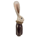 Beeld Konijn 42 cm Wit Goudkleurig Polyresin Paasdecoratie
