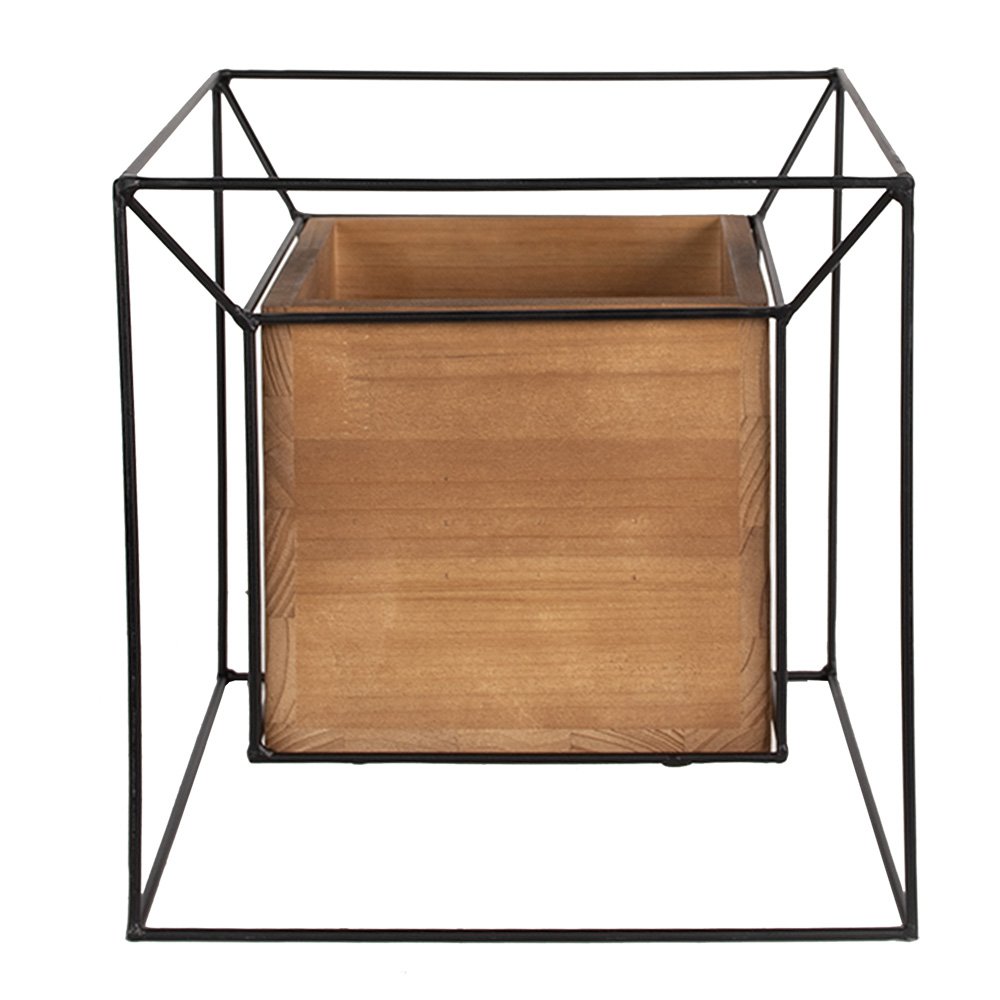 Plantenstandaard 26x26x26cm Zwart IJzer Bloempot