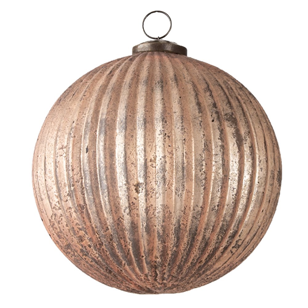 Kerstbal XL Ø 15 cm Roze Glas Kerstboomversiering