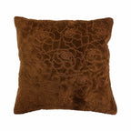 Rose Embroidery kussen roodbruin 45x45cm