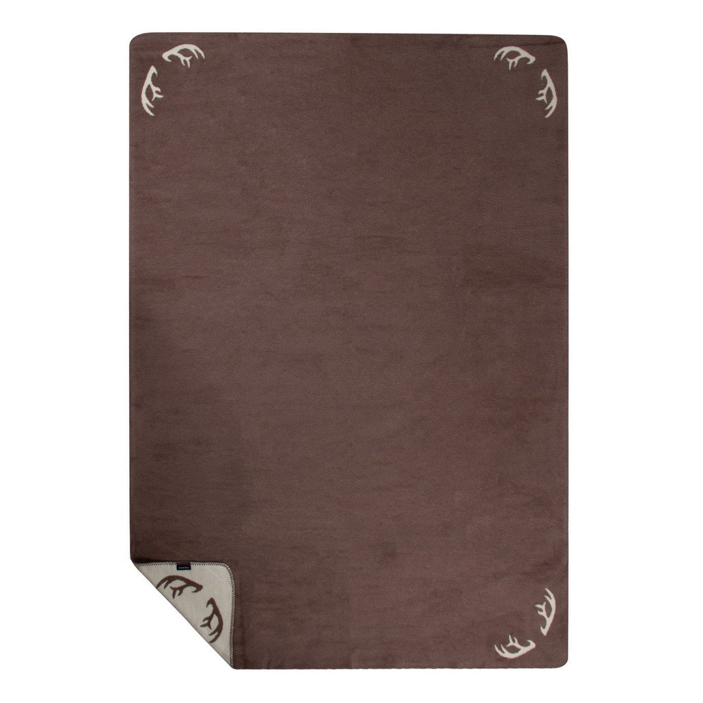Plaid Gewei rondom bruin 150x200cm
