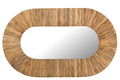 J-Line spiegel Curve Ovaal - hout - naturel