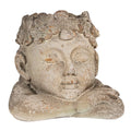 Bloempot Hoofd 20x20x19 cm Grijs Beige Magnesium (MGO)