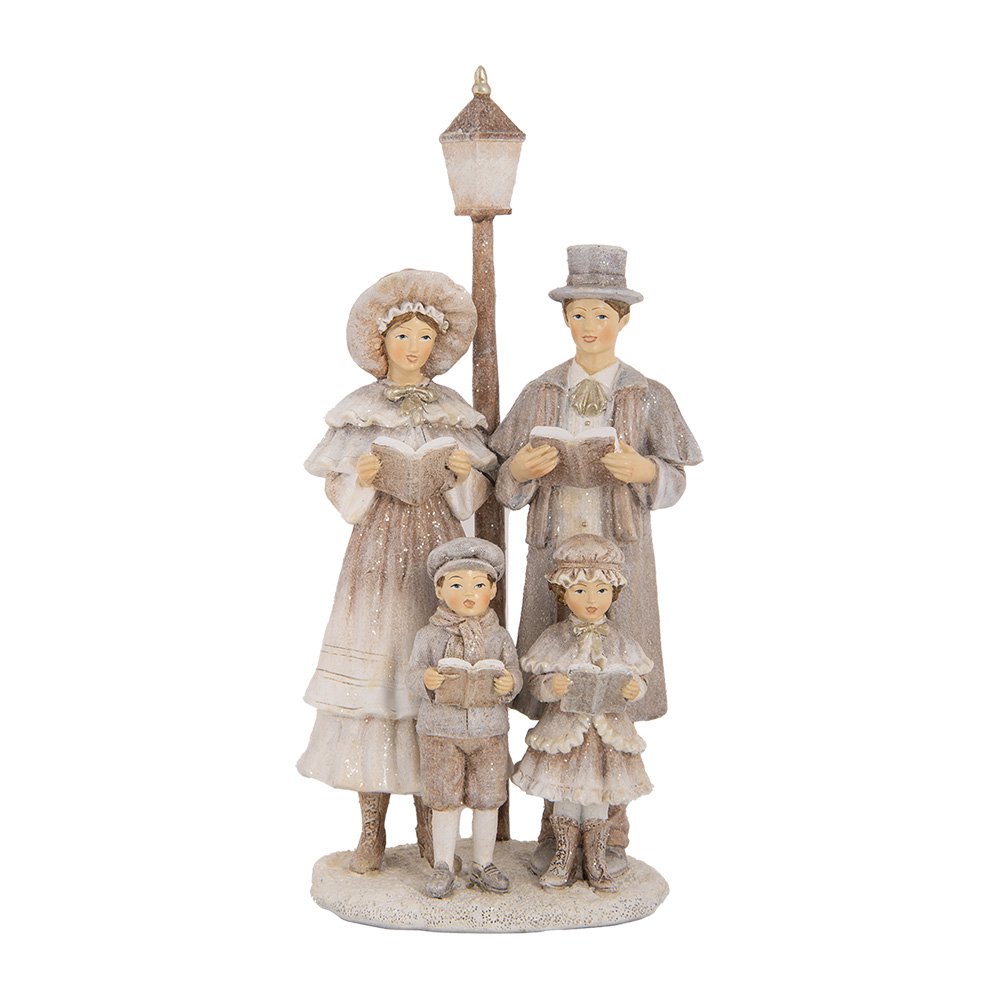 Kerstdecoratie Beeld 15x11x30 cm Beige Kunststof