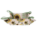 Broodmand 35x35x8 cm Beige Geel Katoen Zonnebloemen Broodmandje