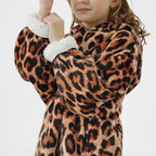 Textino Cheetah - Hoodie 50x70 cm - Kinderen - Dierenprint - Tabaksbruin - Bruin