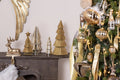 Kerstdecoratie Kerstboom 20 cm Goudkleurig IJzer