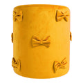 Strik Poef fluweel honing geel 35x35x40cm