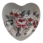 Decoratie Hart 8x8x4 cm Bloemen