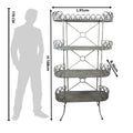Opbergrek Grijs, IJzer 91x36x168 cm