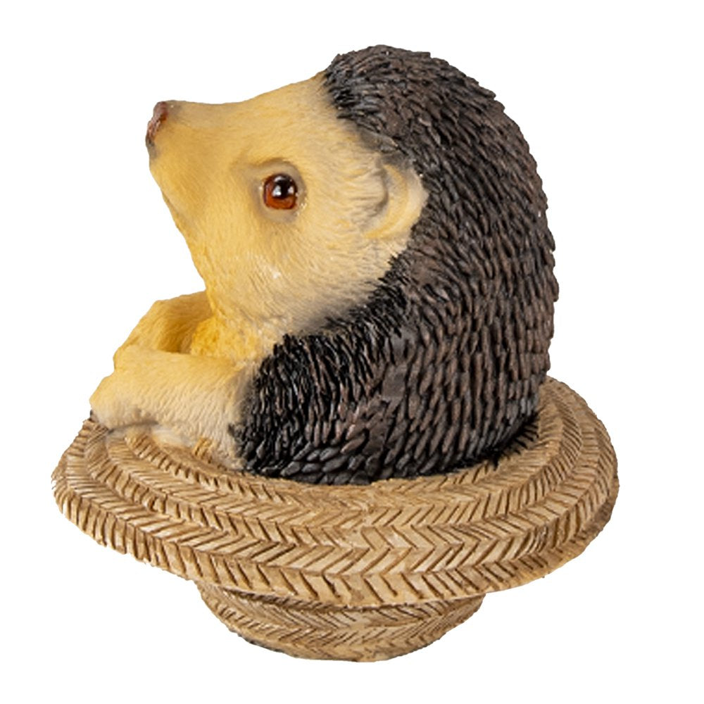 Beeld Egel 8x8x9 cm Bruin Kunststof Egel