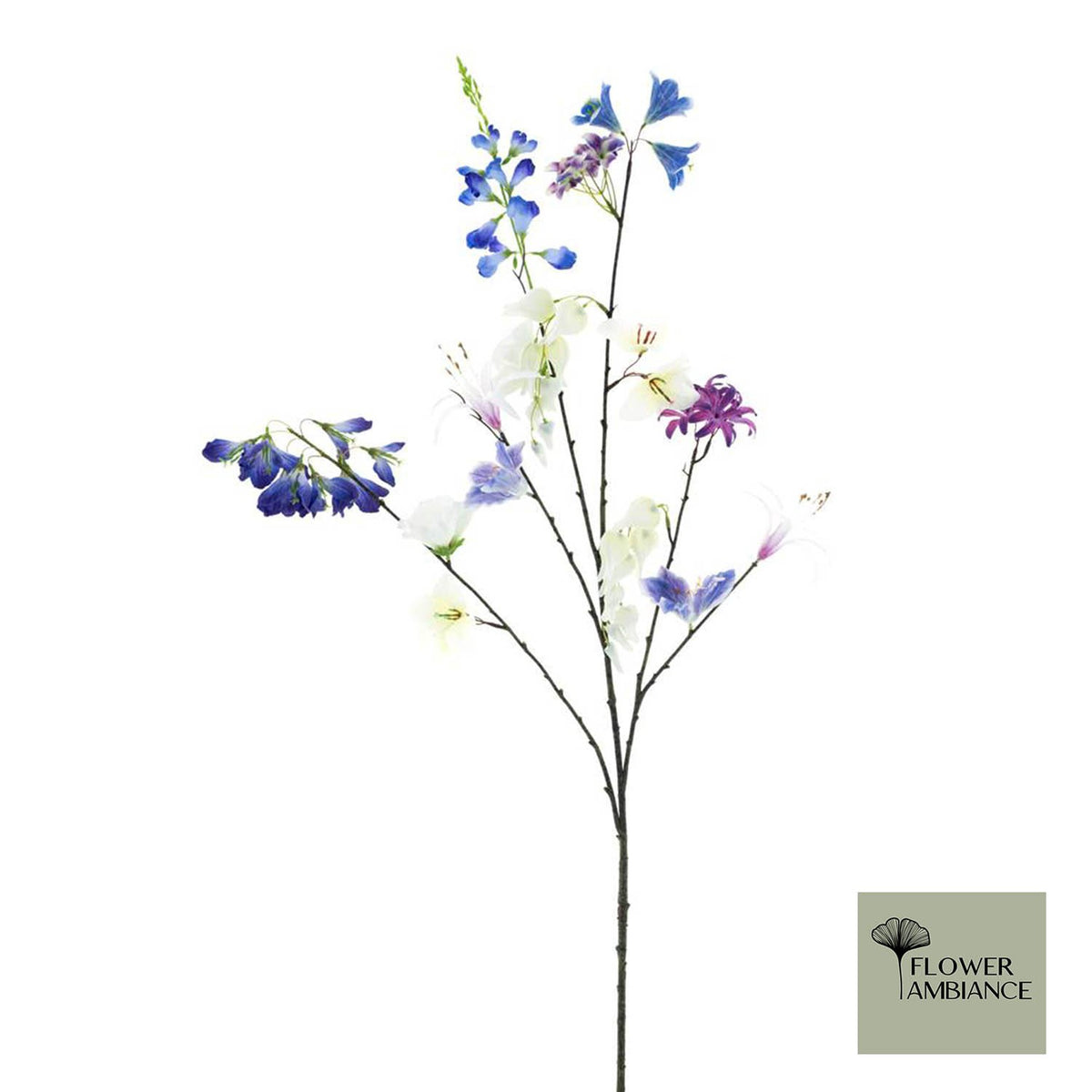 Gemengde bloemtak gemengd blauw 119cm