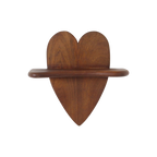 Bullnose mangohouten wandplank Heart