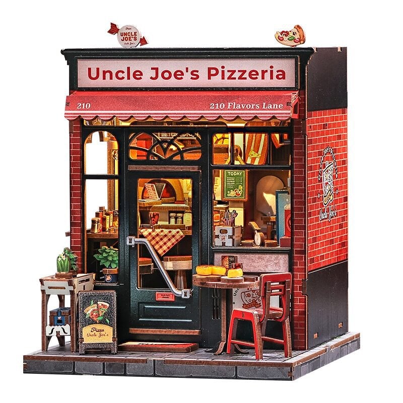 Cutebee, 3D DIY Huisje, Uncle Joe's Pizzeria, CWGC210,15,5x16,x19,5cm