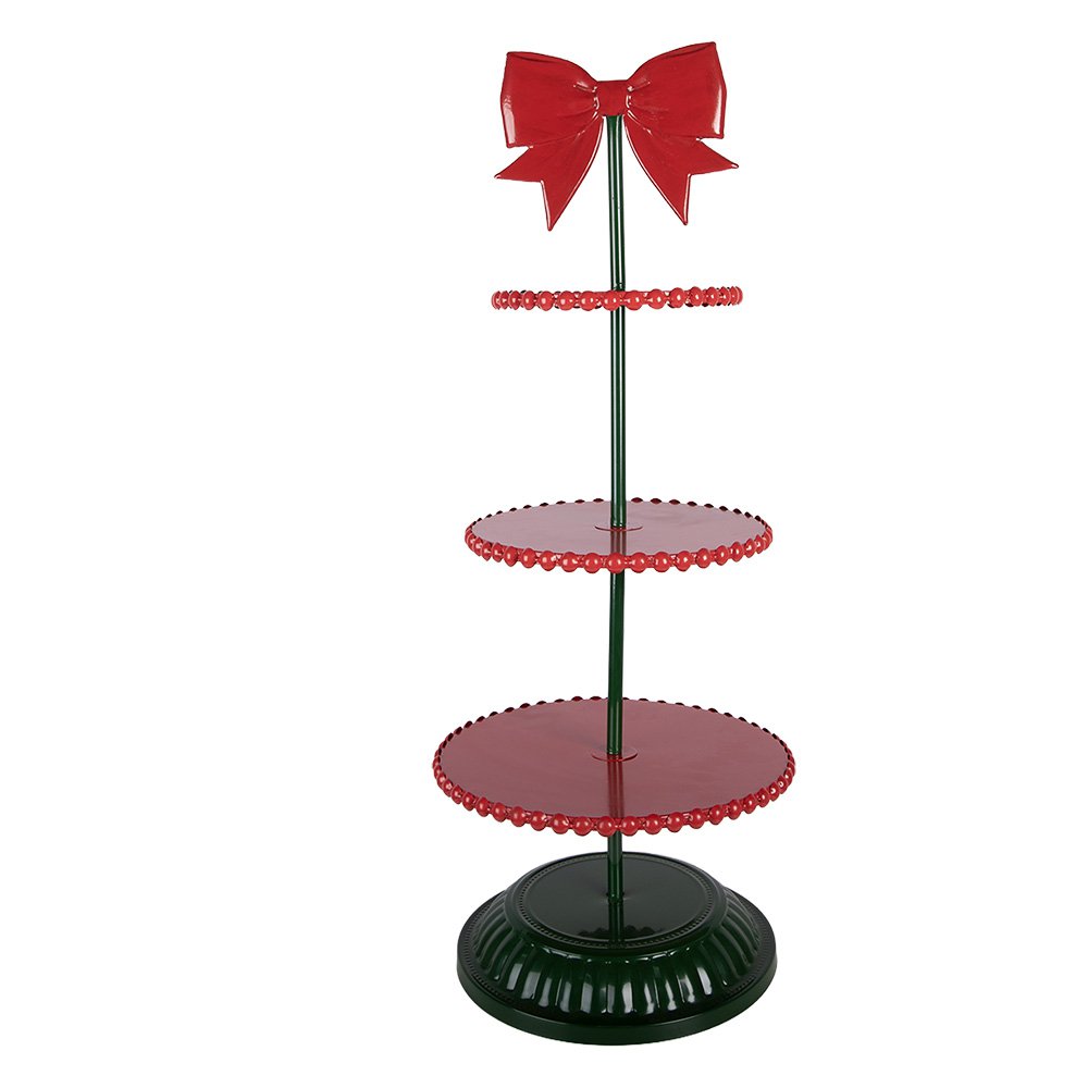Etagère 3 laags Ø 31x80 cm Rood Metaal