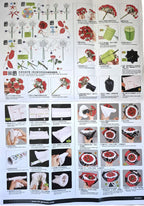 Bouwpakket 3D Model DIY Boeket Rode Rozen- gekleurd- metaal