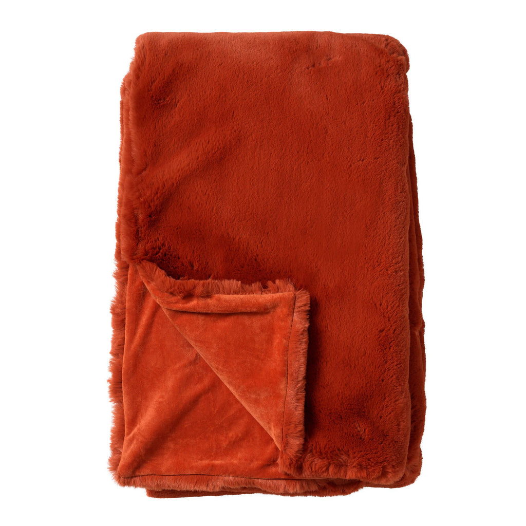 Dutch Decor Zinzi - Plaid 140x180 cm - Eenkleurig - Potters Clay - Oranje