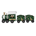 Kerstdecoratie Beeld Trein 60x14x20 cm Groen Metaal