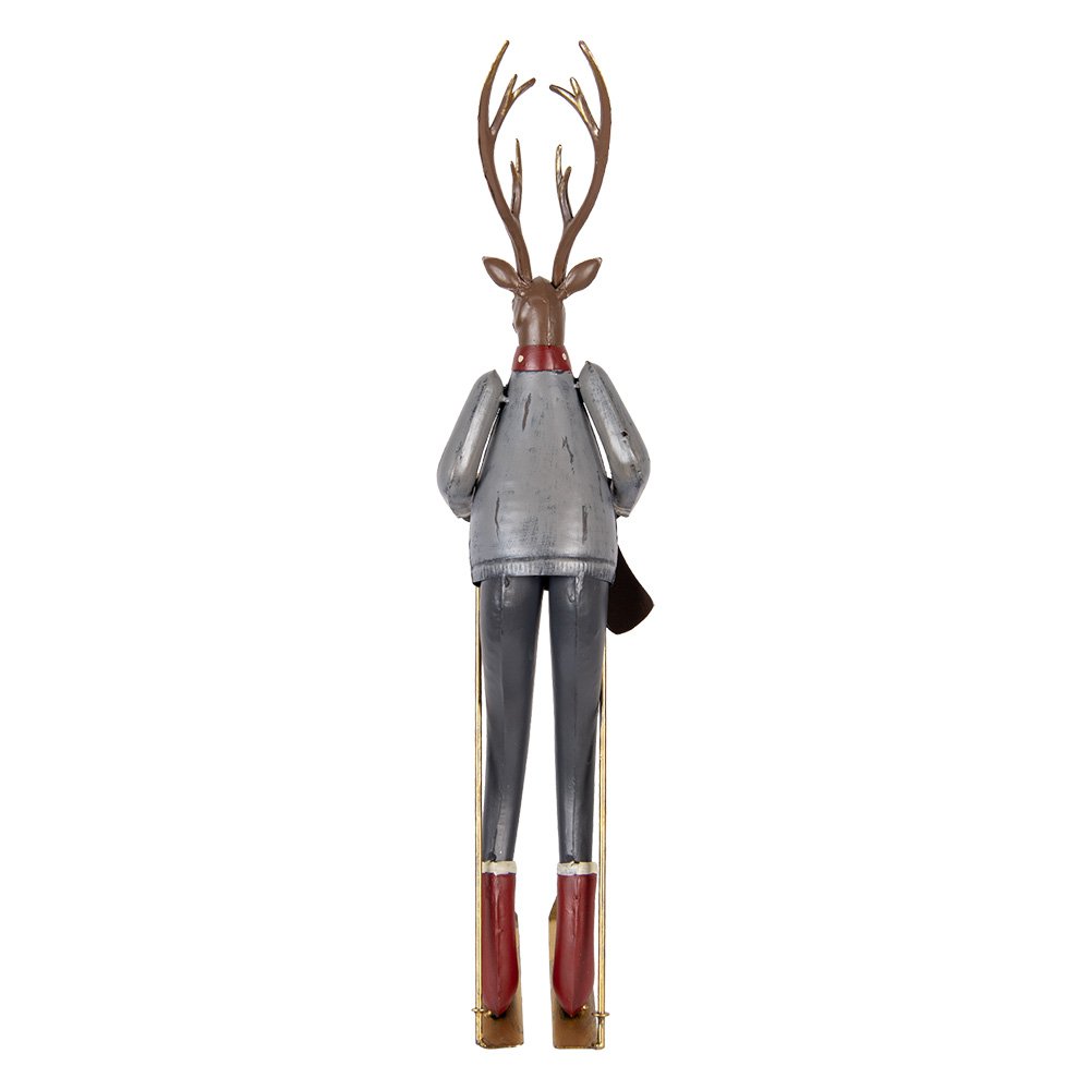 Kerstdecoratie Beeld Hert 19x15x65 cm Bruin Metaal