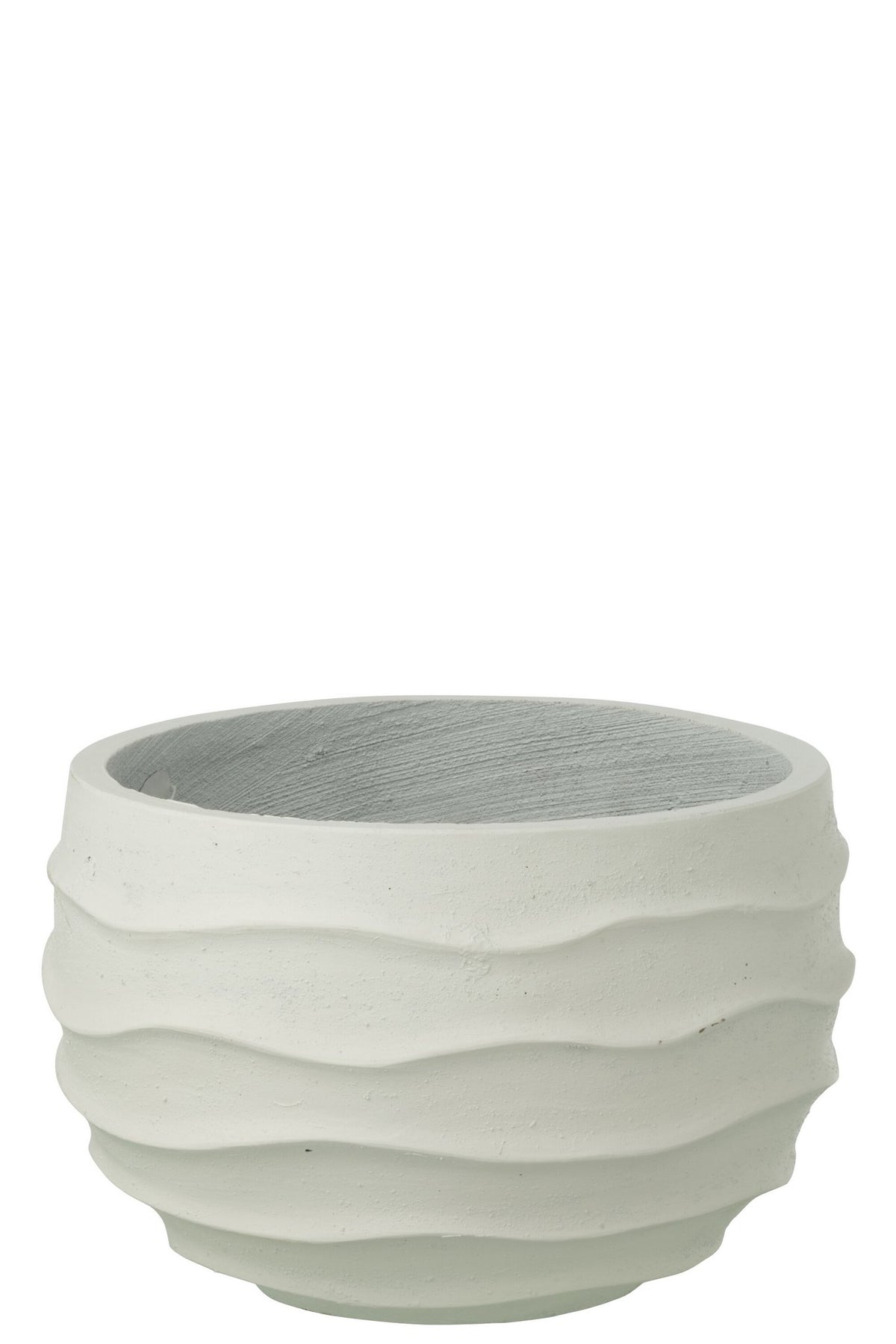 J-Line bloempot Golf + Buiten zand - steen - wit - S