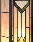 Wandlamp Tiffany 14x16x40 cm Beige Glas
