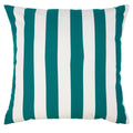 Lef grote streep buitenkussen petrol 60x60cm