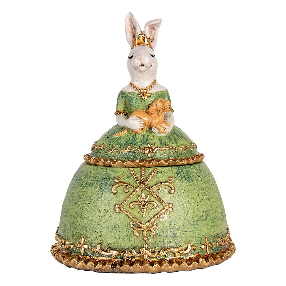 Sieradendoos Beige Groen, Kunststof 18x15x24 cm