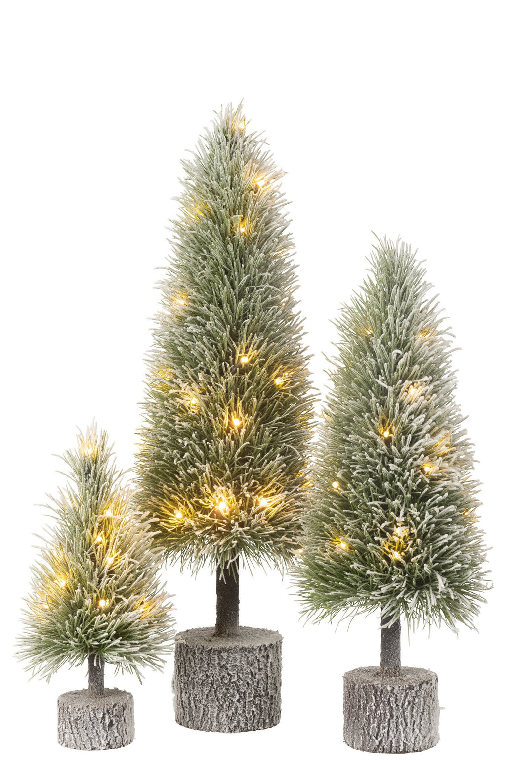 J-Line Kerstboom B+Led Kunststof Sneeuw Groen Large
