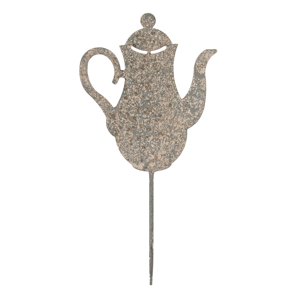 Tuinsteker Theepot 20x1x40 cm Grijs Metaal