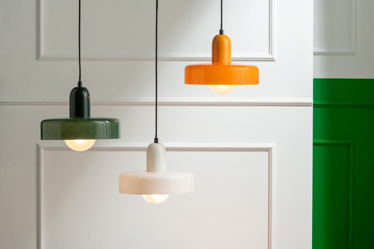 J-Line hanglamp Retro - glas - groen