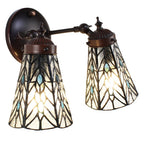 Wandlamp Tiffany 30x23x23 cm transparant Glas Muurlamp