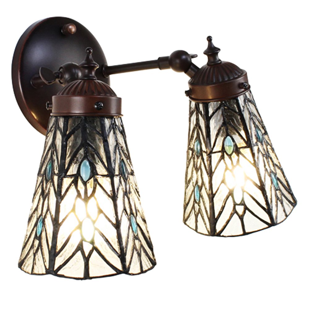 Wandlamp Tiffany 30x23x23 cm transparant Glas Muurlamp