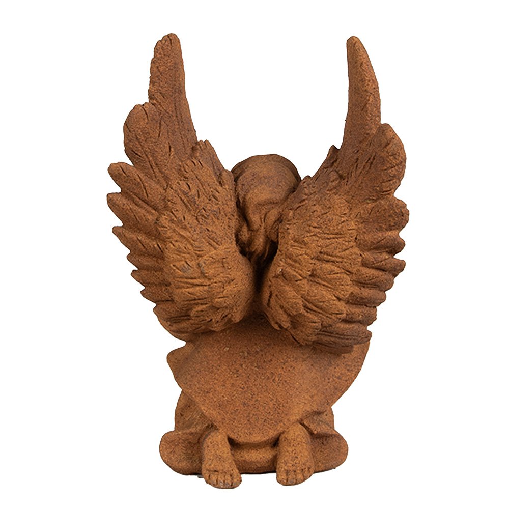 Decoratie Beeld Engel 19 cm Bruin Polyresin Religious sculpture