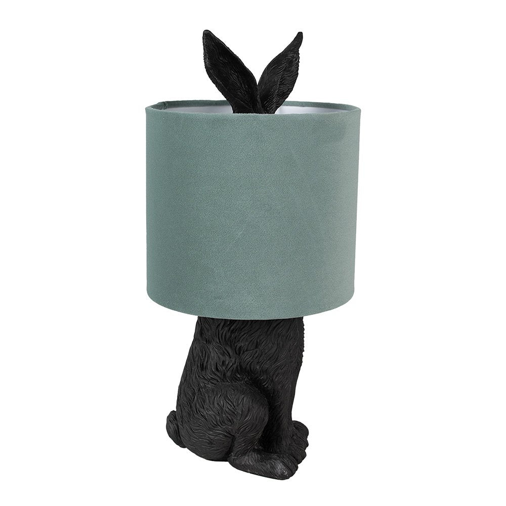 Tafellamp Konijn Ø 20x43 cm Zwart Groen Kunststof