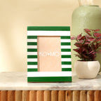 Groen gestreept hars fotolijst 4 x 6 inch modern tafelblad