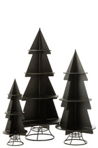J-Line rek Kerstboom - metaal - zwart - L