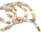 Zoetwaterparel Nugget armband seashell