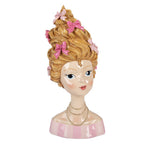 Decoratie Beeld Vrouw 16x14x33 cm Beige Kunststof