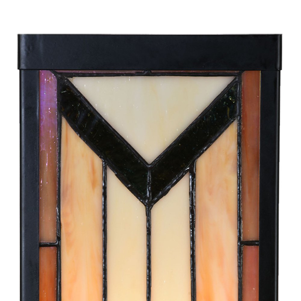 Wandlamp Tiffany 14x16x40 cm Beige Glas