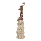 Decoratie Beeld Hert 13x11x41 cm Bruin Kunststof