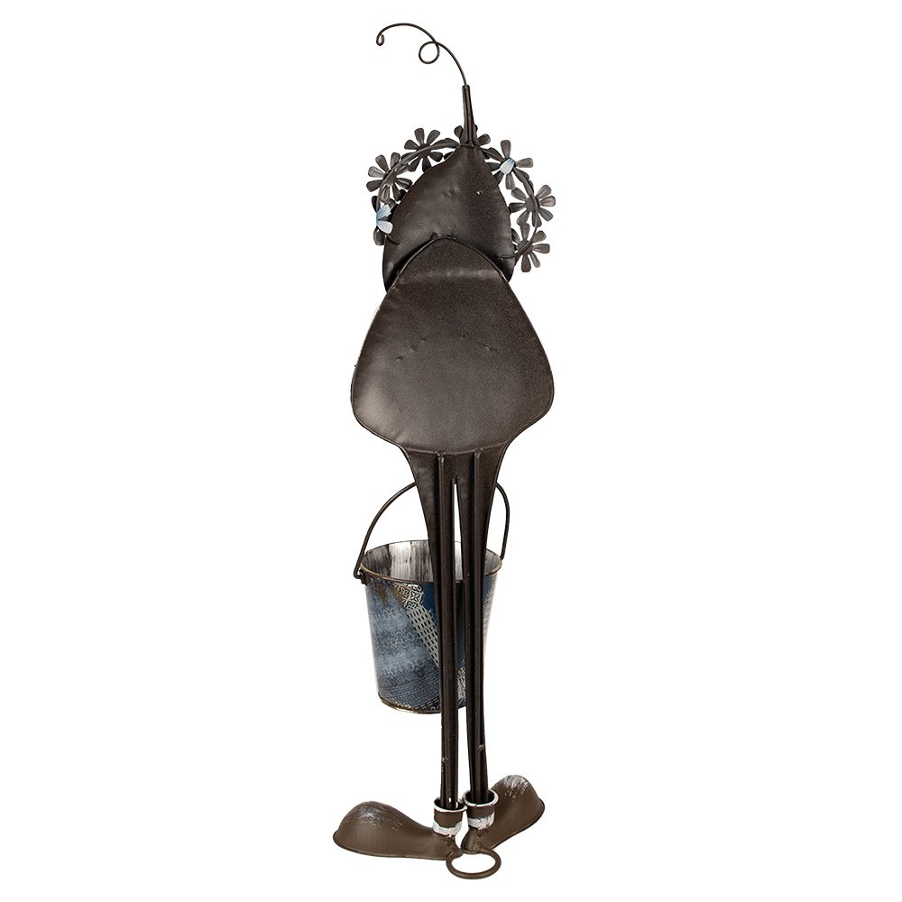 Decoratie Beeld Kabouter 67 cm Blauw Wit Metaal