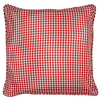 Kussen katoen rood ruit 55x55cm