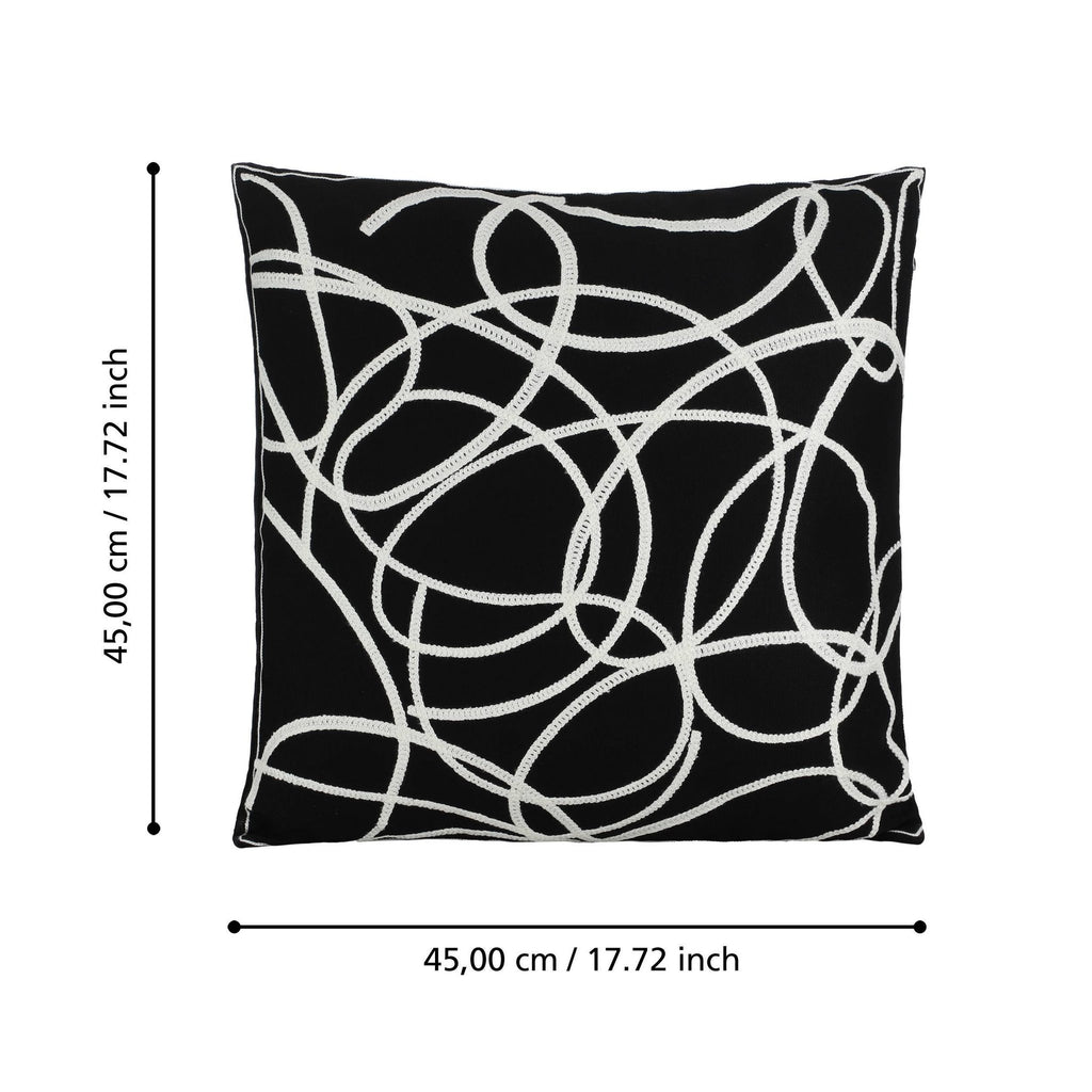 Kussen Chevery Zwart 45x45cm