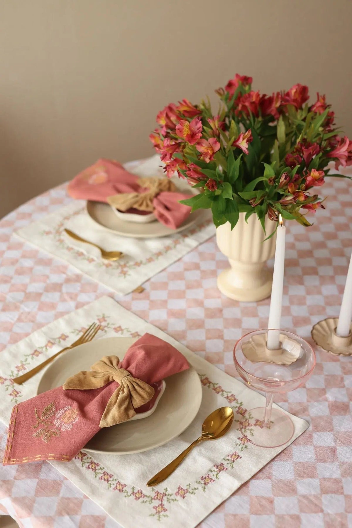 Servetringen | Zandfluwelen servetringen-set van 4 van Sanctuary Living