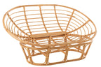 J-Line Rotan zetel - met kussen - jute/ textiel - naturel