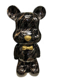 Polyresin beer zwart met gouden splash