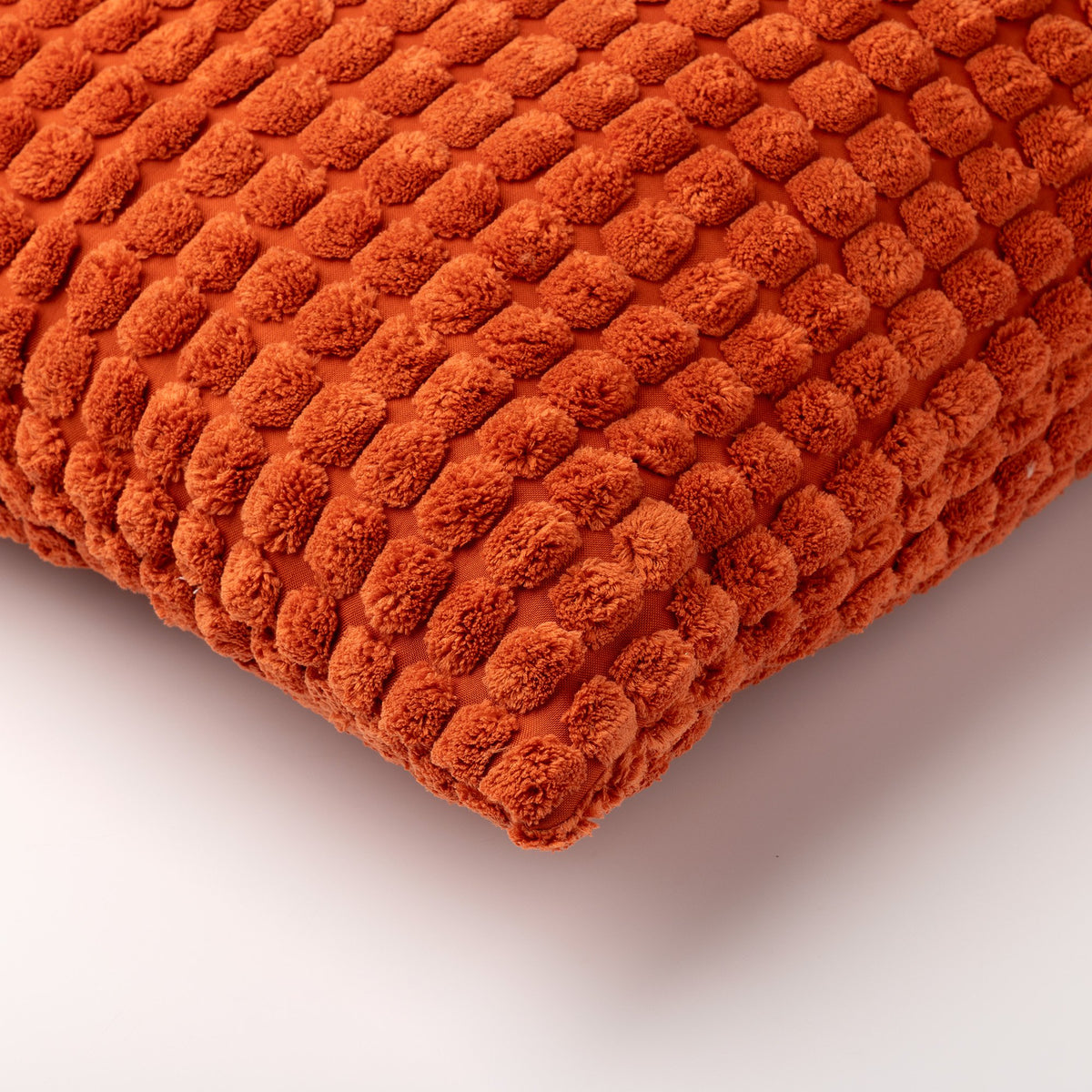 Dutch Decor Rome - Kussen 45x45 cm - Effen kleur - 3D textuur - Potters Clay - Oranje