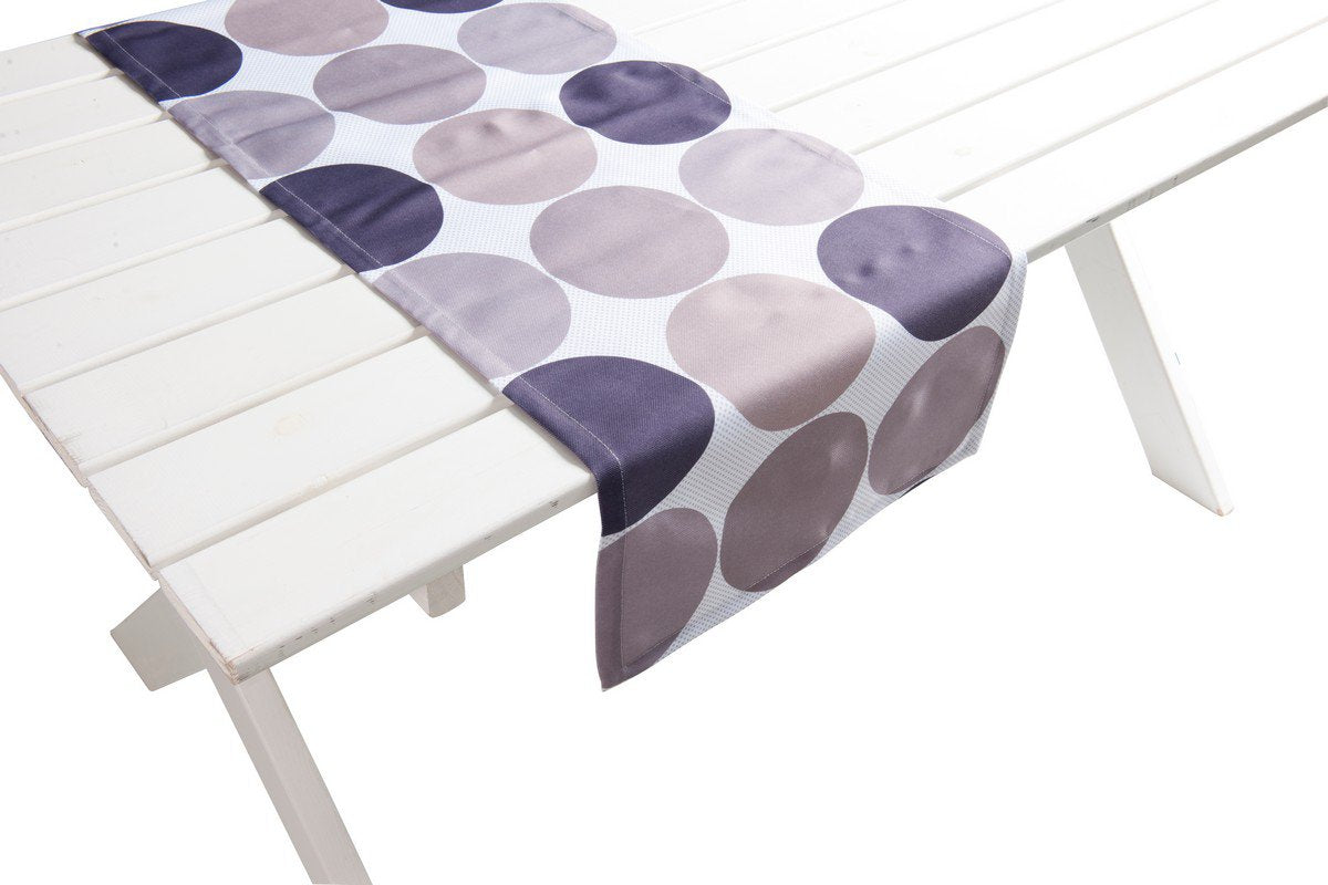 Nandine Outdoor Tafelloper taupe/grijs 42x145cm