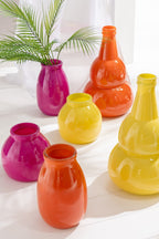 J-Line vaas - glas - oranje - large - Ø 17.5 cm
