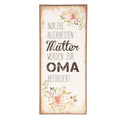 Tekstbord 13x30 cm Beige Metaal Wandbord